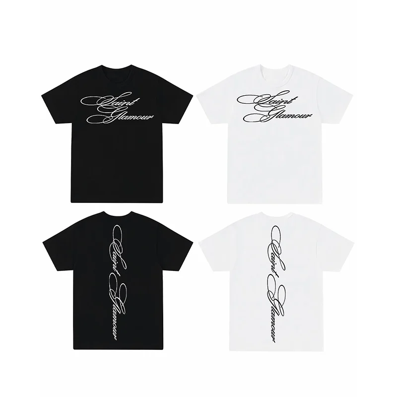 

Simple Fashion Letter Printing Loose Short Sleeve T-shirt Y2K Hip Hop Men Women Oversized Casual Comfortable Streetwear Summer