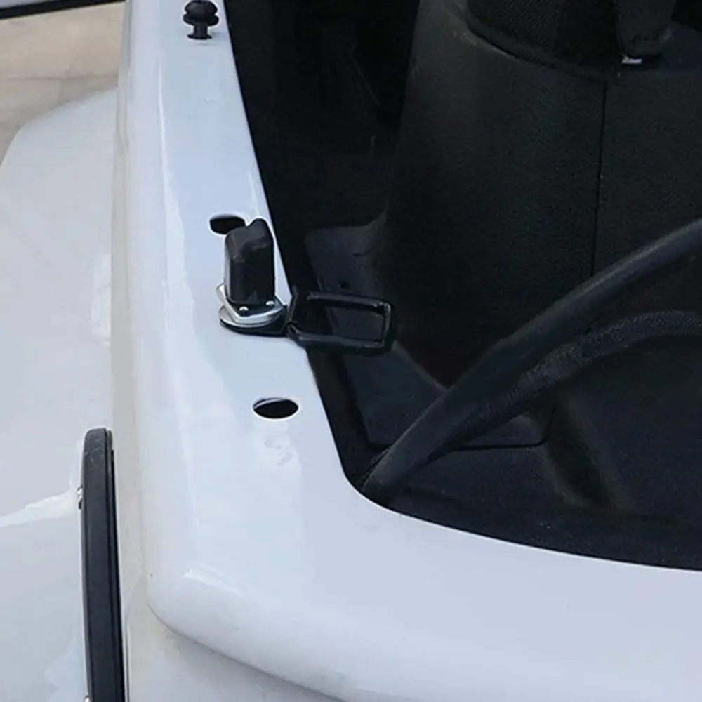 Carga pesada D Ring para carro, âncora de reboque, anel de amarração, forma quadrada, gancho de metal, caminhão, RV, 8pcs