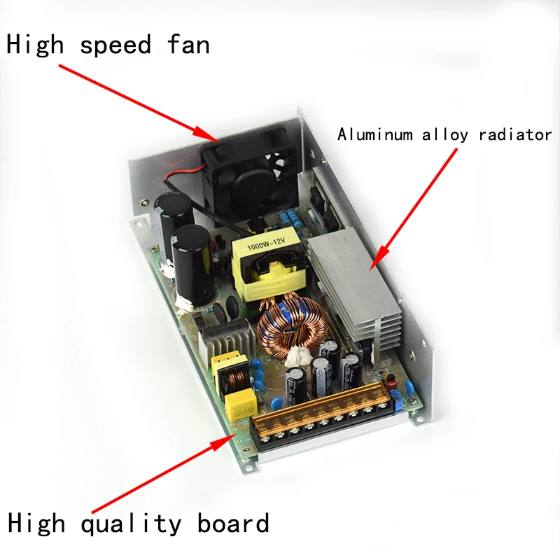 Switching Power Supply 1000W 800W AC 220V TO DC 48V 36V 24V 12V Power Supply Source Transformer AC DC SMPS Uninterruptibl