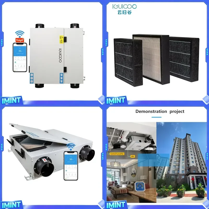 Ventilation System with air Heat Recovery Wifi Recuperator Ventilation Home Fresh air