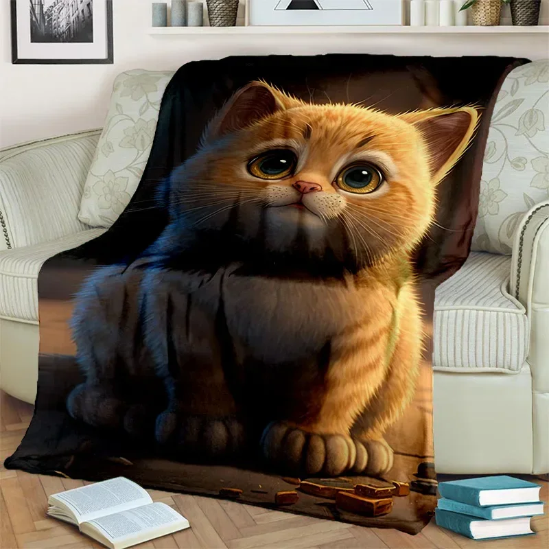 Cute Calico Cat,Garfield Cat,Persian Cat,Ragdoll Cartoon Blanket,Soft Throw Blanket for Home Bedroom Bed Sofa Cover Blanket Kids