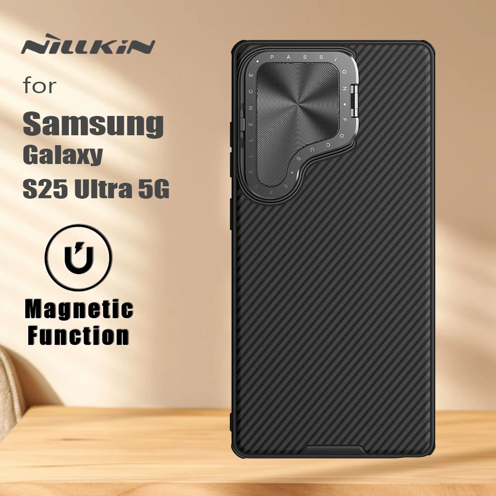 

Nillkin for Samsung Galaxy S25 Ultra 5G Case camshield Prop Soft frame matte Magnetic Adapt Magsafe Lens Phone Back Cover cases
