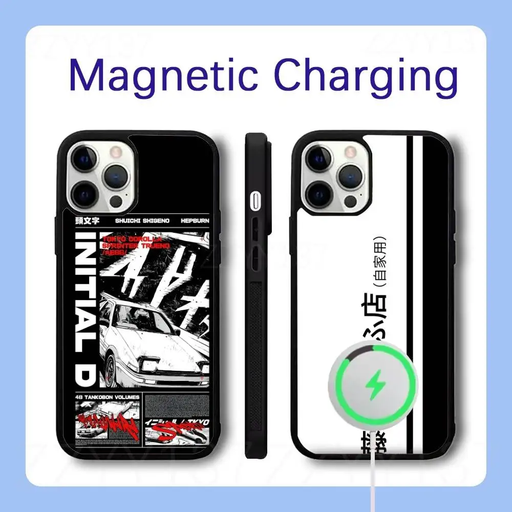 

Anime I-Initial D AE86 Phone Case For iPhone 17,16,15,14,13,12,11,Pro,Max,Plus,Air,Mini,SE Magsafe Magnetic Wireless Charging