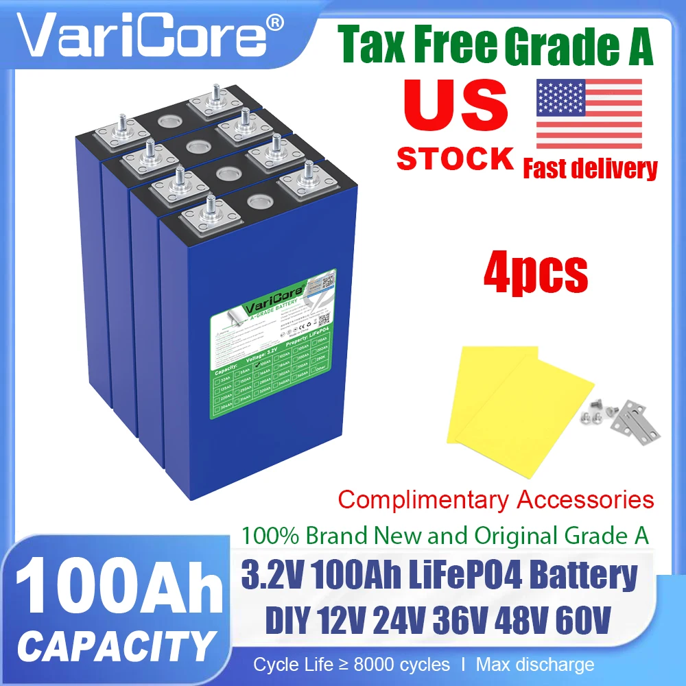 Us Stock 3.2V 100AH…