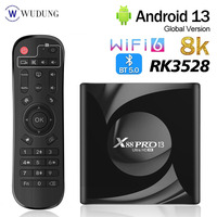 X88 Pro 13 Ultra HD 8K RK3528 Android 13 Smart TV BOX 2GB16GB 2.4G&5G Dual Wifi Wifi 6 BT5.0 Set Top Box Media Player 4GB64GB
