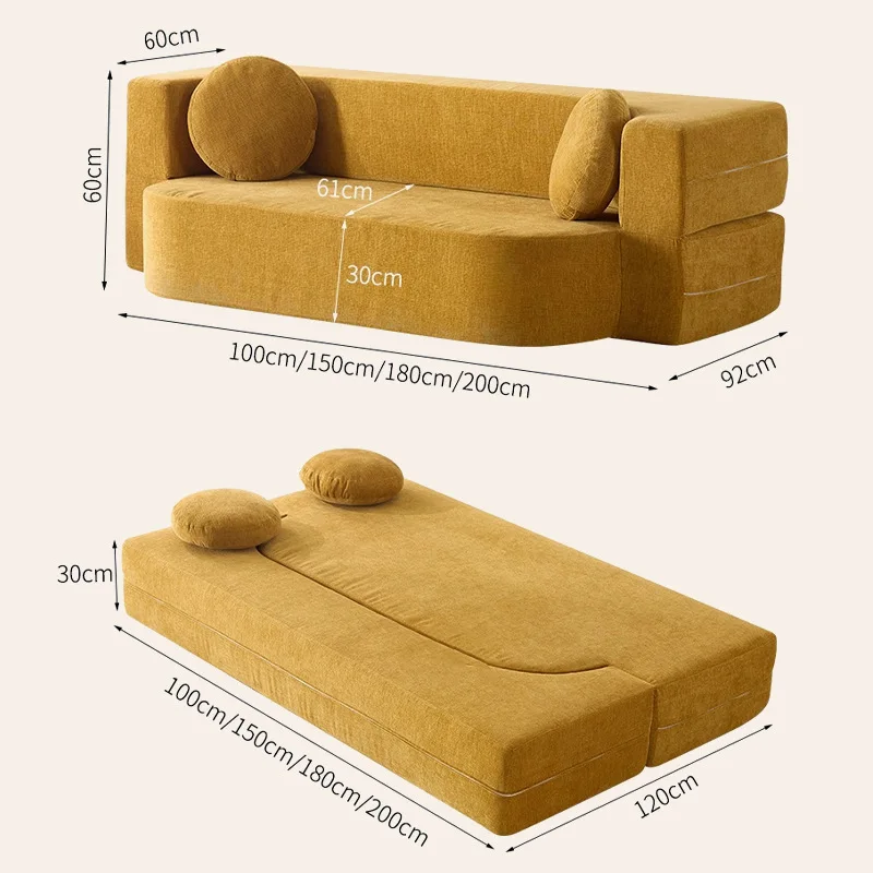 Living Room Compressed Sponge Sofa Modular Sectional Sofa Bed for Bedroom Apartment Ultra-Soft Deep Seat Lightweight Easy Assemb