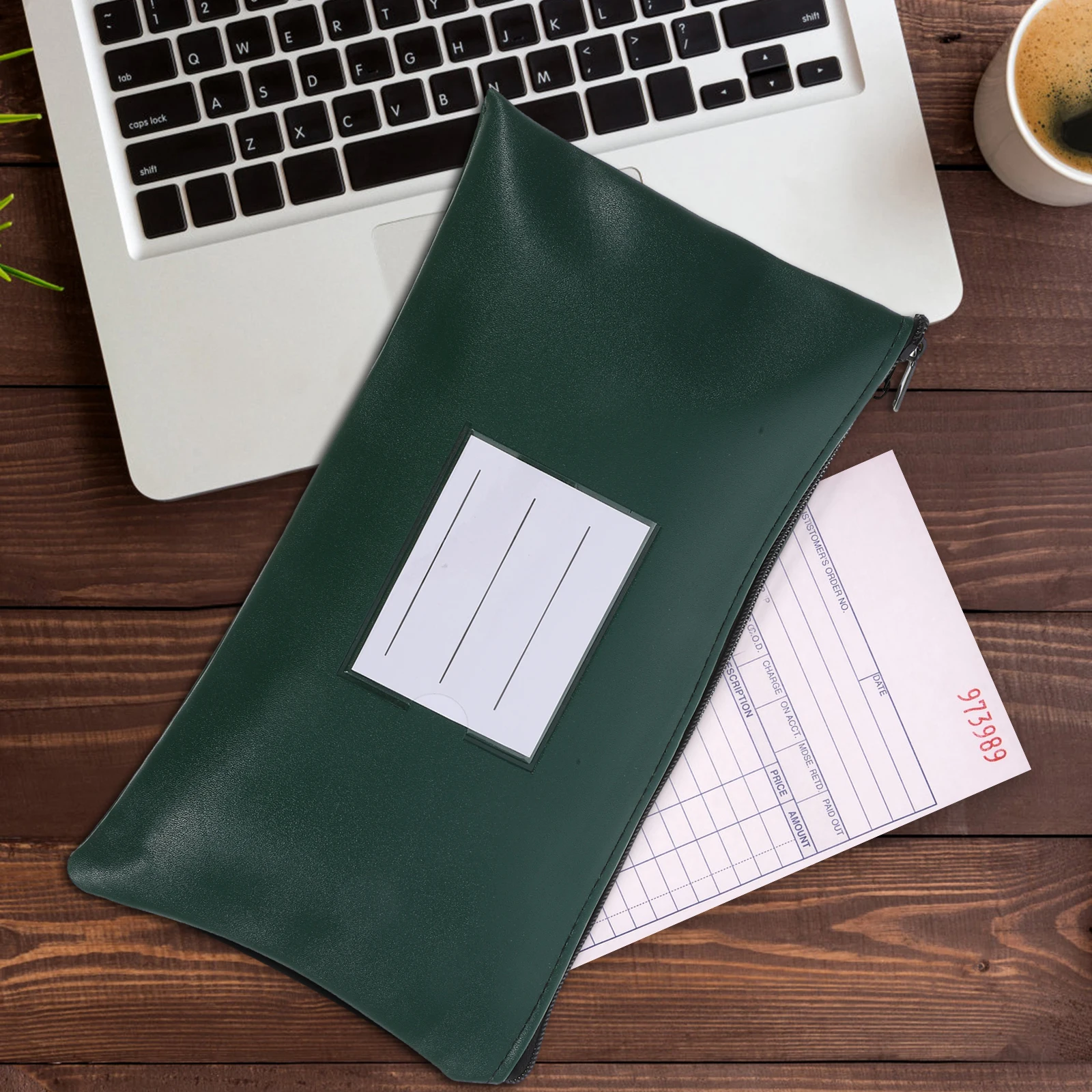 

2 Pcs Ticket Bag Stationery Zipper Pouch Envelope Reusable Pouches Pu File Organizer Document
