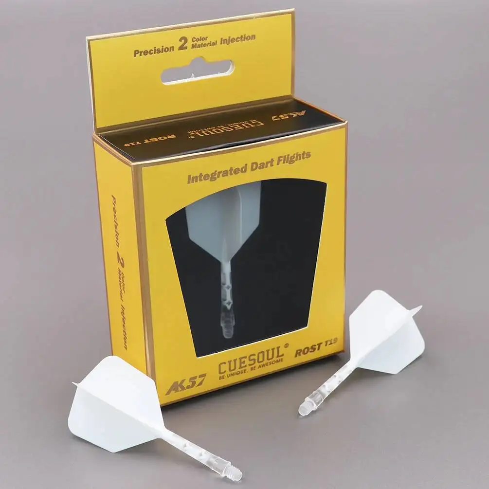 

CUESOUL ROST T19 Интегрированный вал для дротика и полеты в форме большого крыла, набор из 3 предметов белого цвета