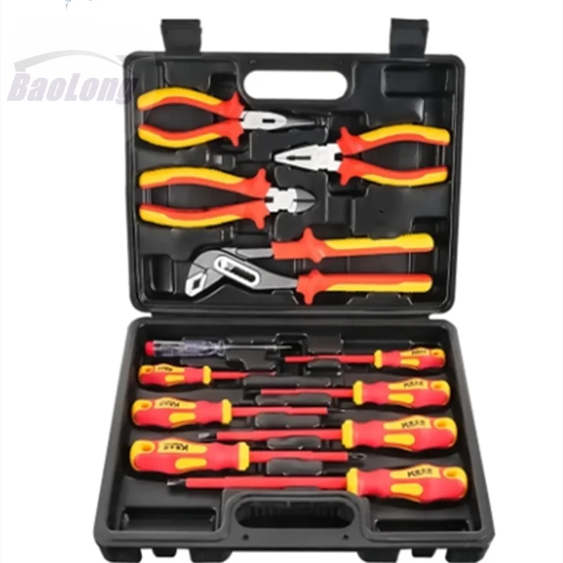 

12/13 шт. набор изолированных инструментов VDE, новая энергия, авторемонт, многофункциональные плоскогубцы для электрика, отвертка, сильный магнит