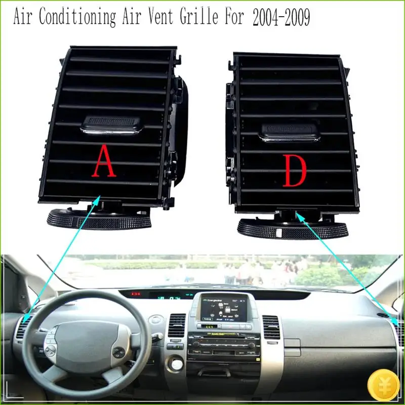 

4 шт. вентиляционные отверстия для приборной панели, вентиляционная решетка для кондиционера для Toyota Prius 2004-2009