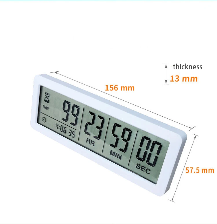 999-Day Large Display Digital Timer, Portable Battery-Powered Countdown Stopwatch with Kickstand for Gym & Home