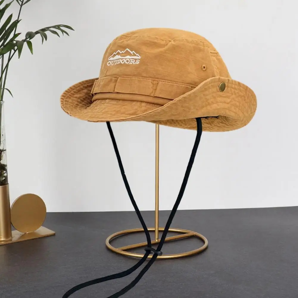 2023 Outdoor UV Bucket Hat Large Wide Brim Bob Hiking Sun Hats Parents Fishing Hat Women Summer Ponytail Hat