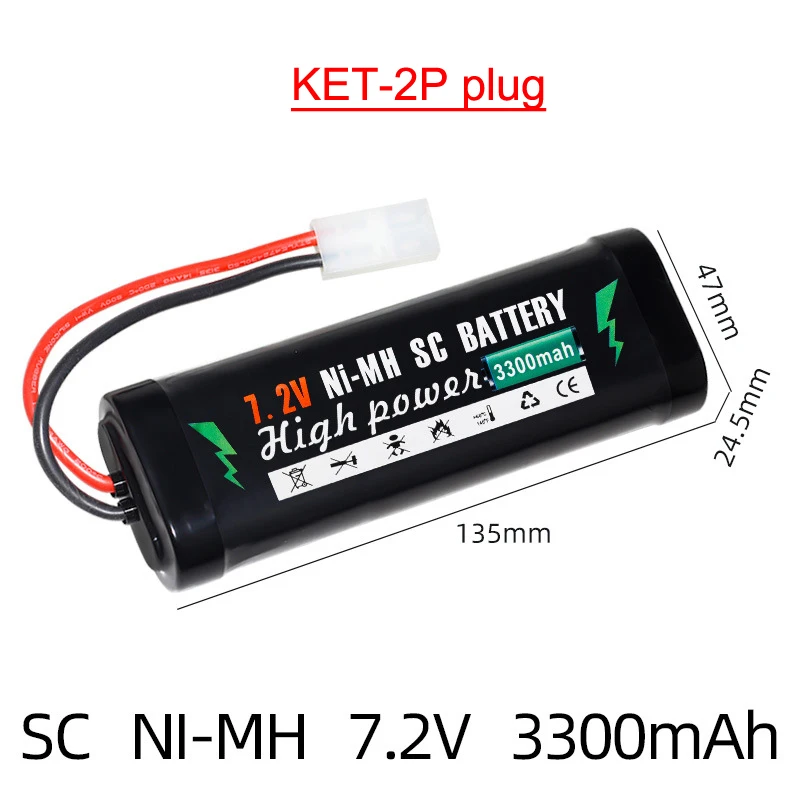7.2V 3300mAh Ni-MH Battery Pack Tamiya Plug With USB cable High Capacity SC*6 Cells for RC Car Toys Battery for RC Racing Cars