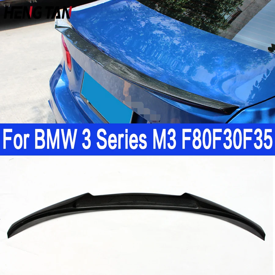 

For BMW 3 Series M3 F80 F30 F35 330 320 Carbon Fiber Spoiler Tail fins Rear Spoiler Duckbill Car Retrofit the rear wing M4 Style