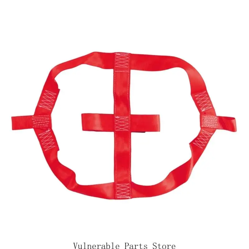 Motorcycle Rear Wheel Tie-Down Strap for Trailer Loading and Towing, Reinforced Polyester Webbing with Secure Wheel Hold