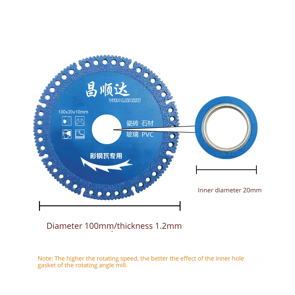 4Inch Composite Multi Tool Saw Blades Glass Cutting Disc Metal Saw Blade For Color Steel Tile Metal Rock Slab Marble Tile PVC