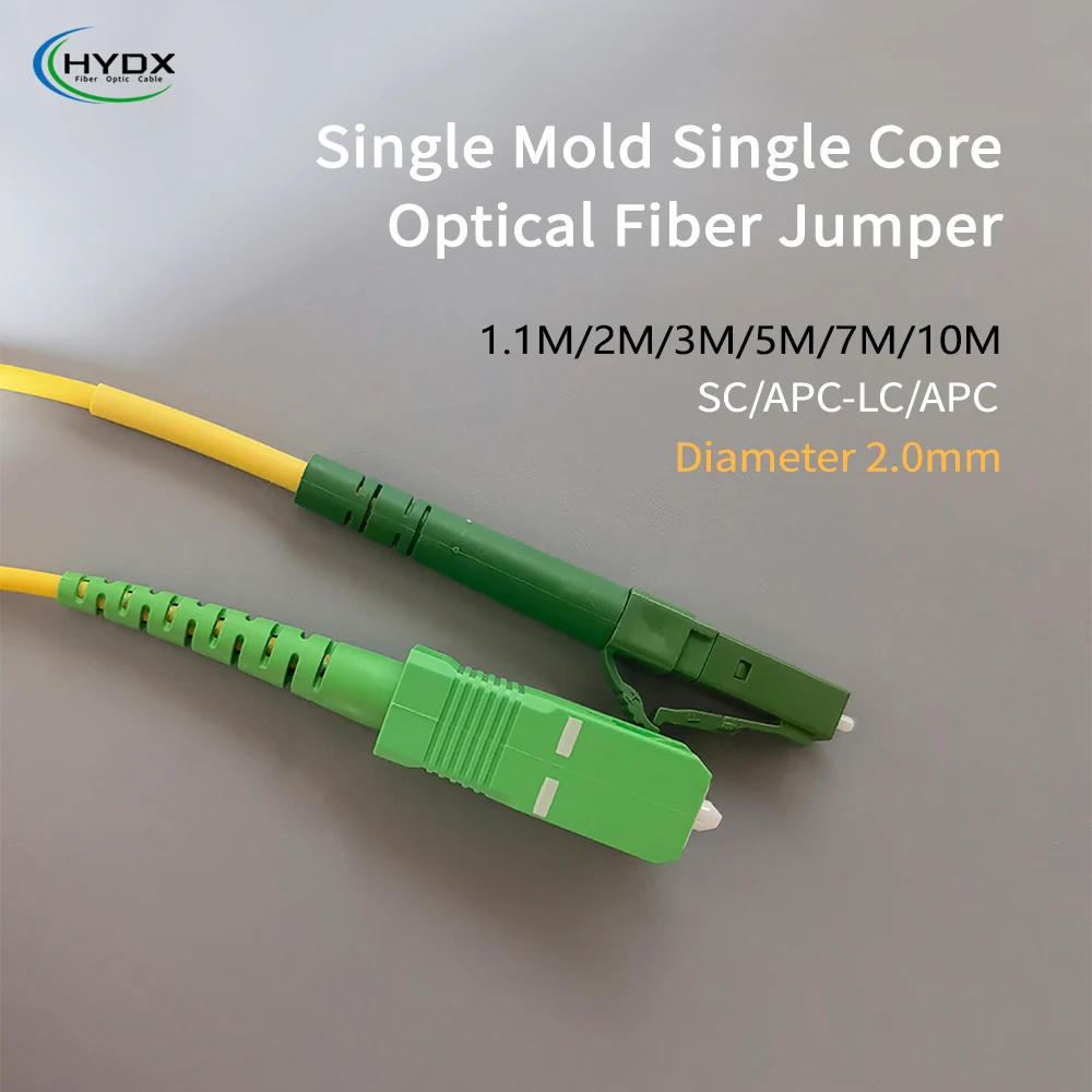 Fiber Optic Patch Cable SC/APC-LC/APC Single Mode Simplex Patch Cord 1.1M/1.5M/2M/3M/5M/7M/10M 2.0mm/3.0mm Optical Patch Cord