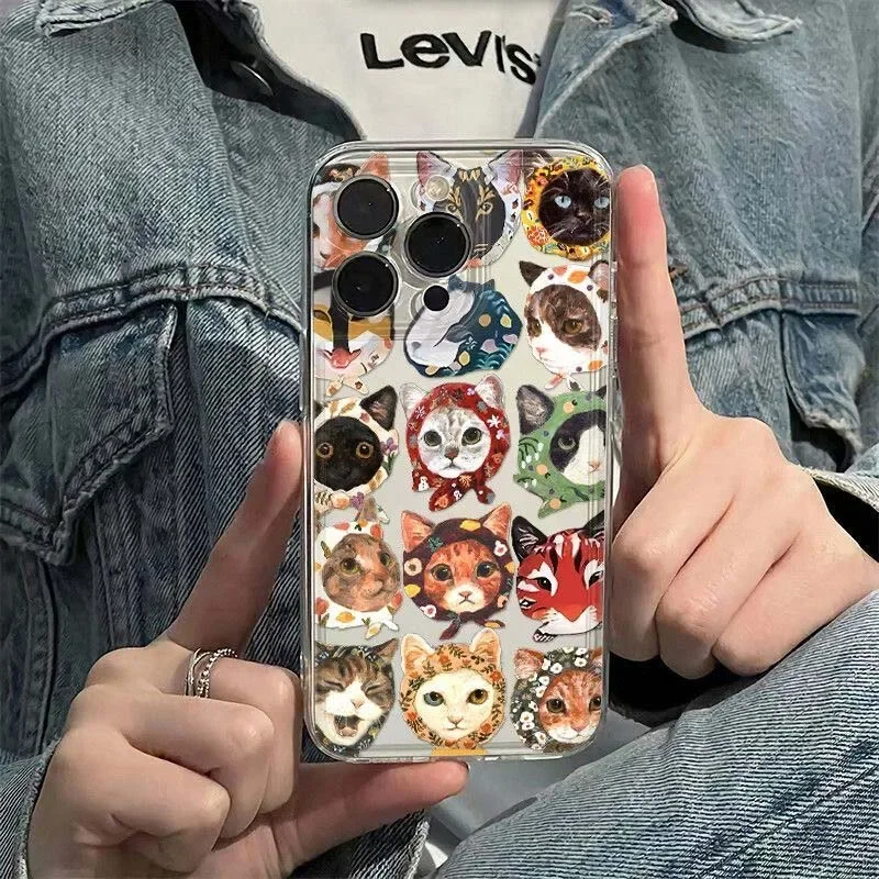 Phone Case For Motorola Moto Edge 40 Pro G53 G30 G32 G73 G72 G71 G22 G52 G60 G60S G9 Play Plus Shell TPU Black Cat view 5