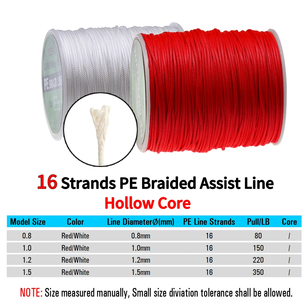 Elllv 100 Meter/Spule PE geflochtene Assist Line zum Salzwasserangeln Jigging Hook Trolling Lure Tied Cord Diving Spear Fishing Rope – Detail 4