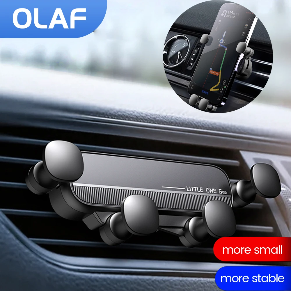 Olaf Gravity Car Phone Holder Universal Air Vent Clip Mount Support GPS Stand For iPhone 13 12 Pro  Huawei Xiaomi Redmi Samsung