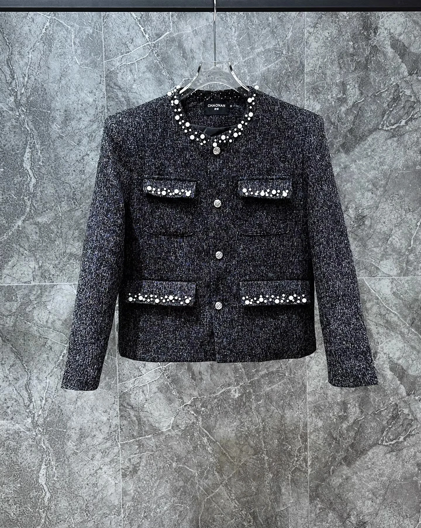 Mode coréenne lâche perle beau polyvalent Chic veste courte personnalisé hommes printemps automne rétro couleur unie loisirs manteau