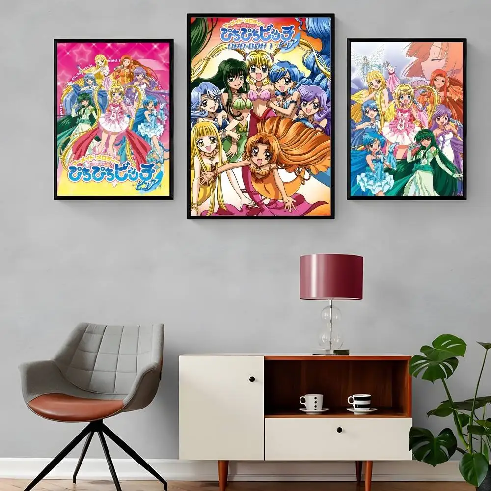 Anime M-Mermaid Melody Pichi Pichi Pitch Poster High Quality Dorm Living Room Aesthetic Wall Decoration Painting Stickers Gift