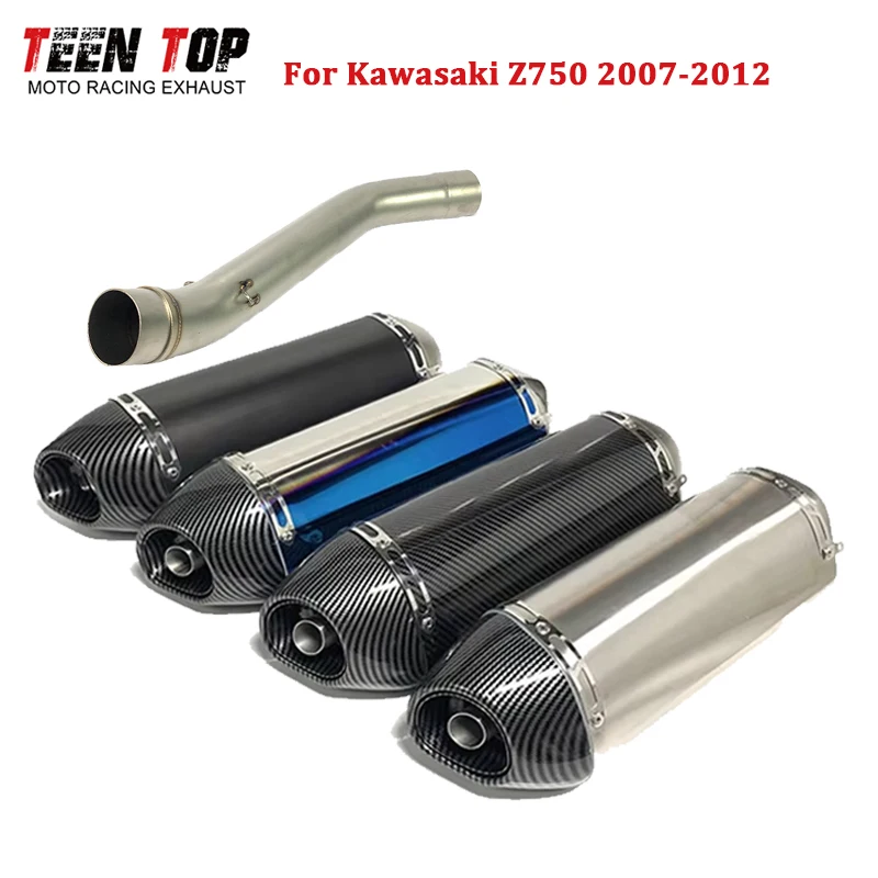 

Надеваемый выхлоп для Kawasaki Z750, выхлопное колено 07-12 Z750, среднее звено, выхлопная труба, глушитель DB Killer 420 мм, мотоцикл Silencieux