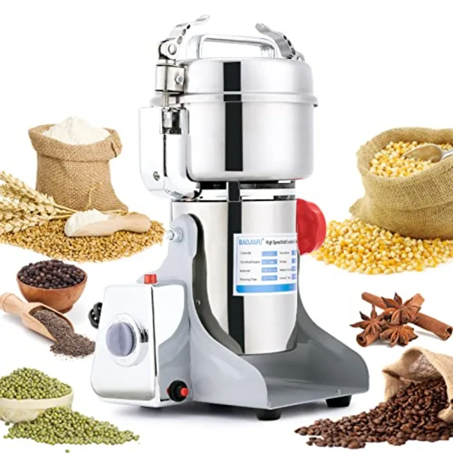 

Electric Grain Mill Grinder High-speed Grain Spice Herb 1800W Dry Grinding Machine 304 Stainless Steel Superfine powder High-sp