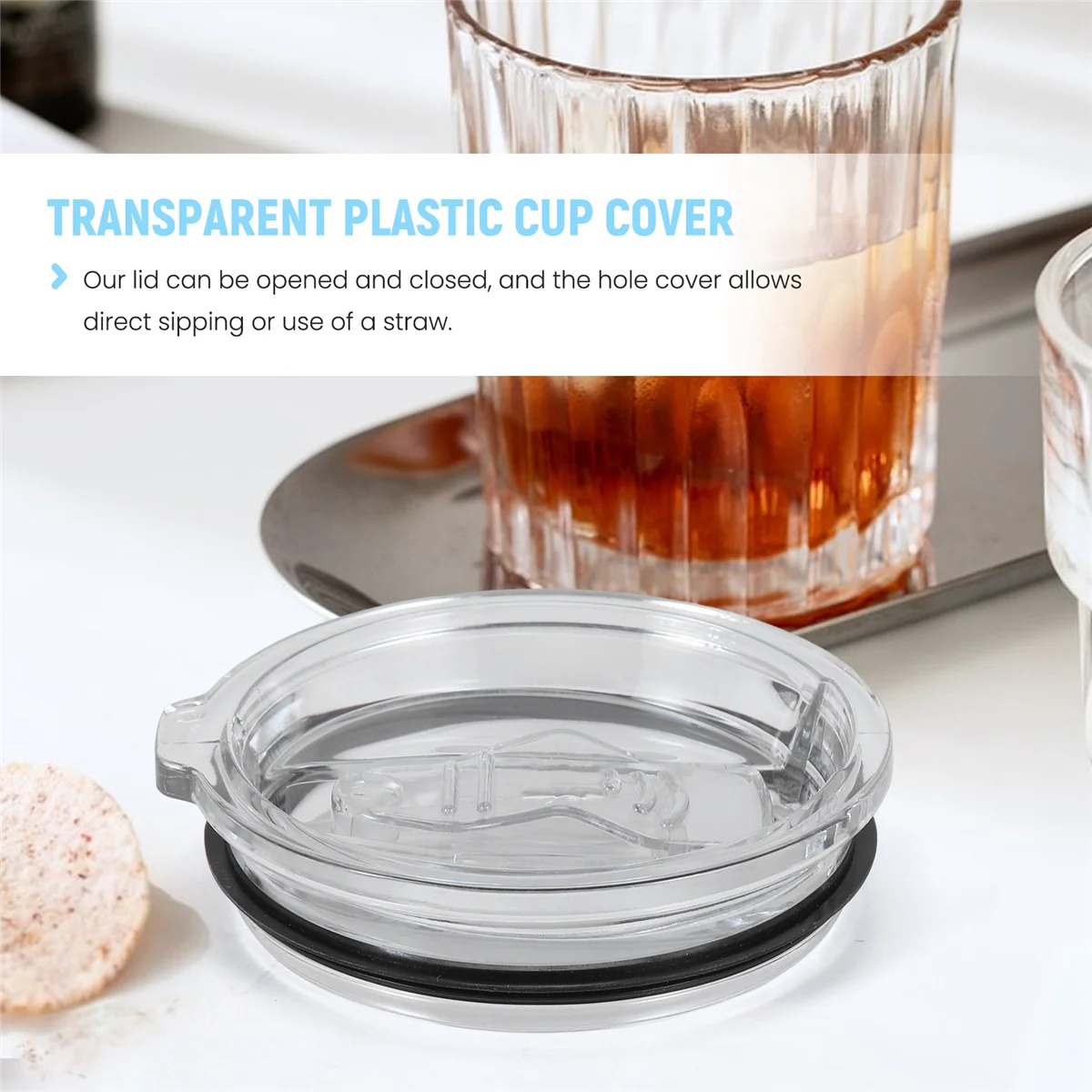 Tapas de repuesto para vasos RIRI de 20 Oz, cubiertas resistentes a salpicaduras y a prueba de derrames para Yeti Rambler y más vasos