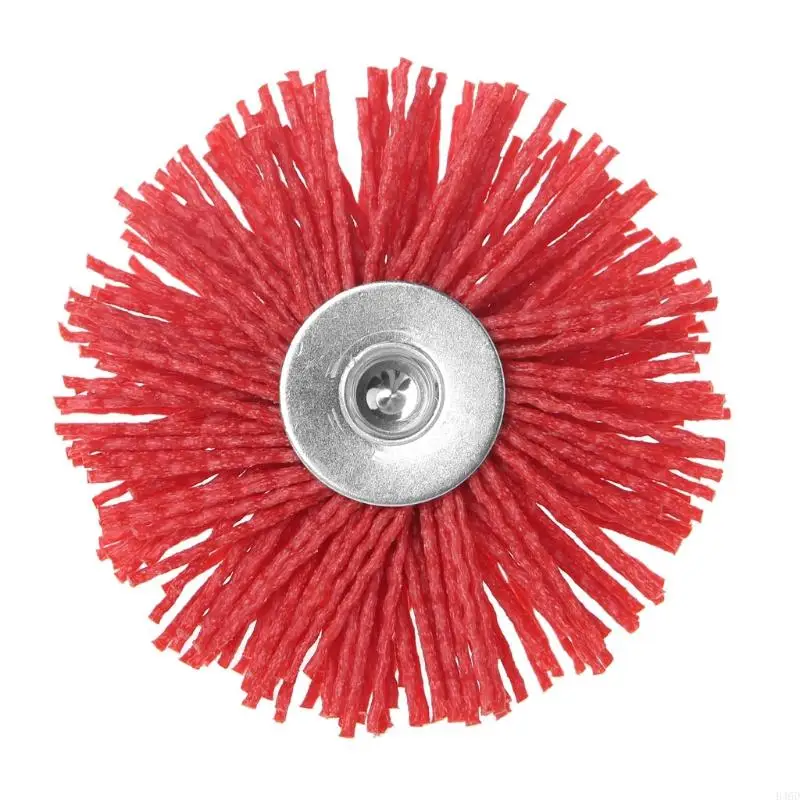 Spazzo filo in acciaio abrasivo in debutto B46D per gambo a tazza ruota nylon rosso per lucidatura