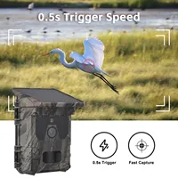 New Solar Charging Hunting Trail Camera Outdoor Night Vision Surveillance Camera 4K 50MP with 256GB Memory Card