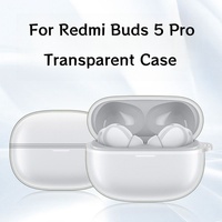 Headphone Protective Case For Redmi Buds 5 Pro Shell Transparent Shockproof Soft TPU Earphone Cover For Redmi Buds5 Pro Sleeve
