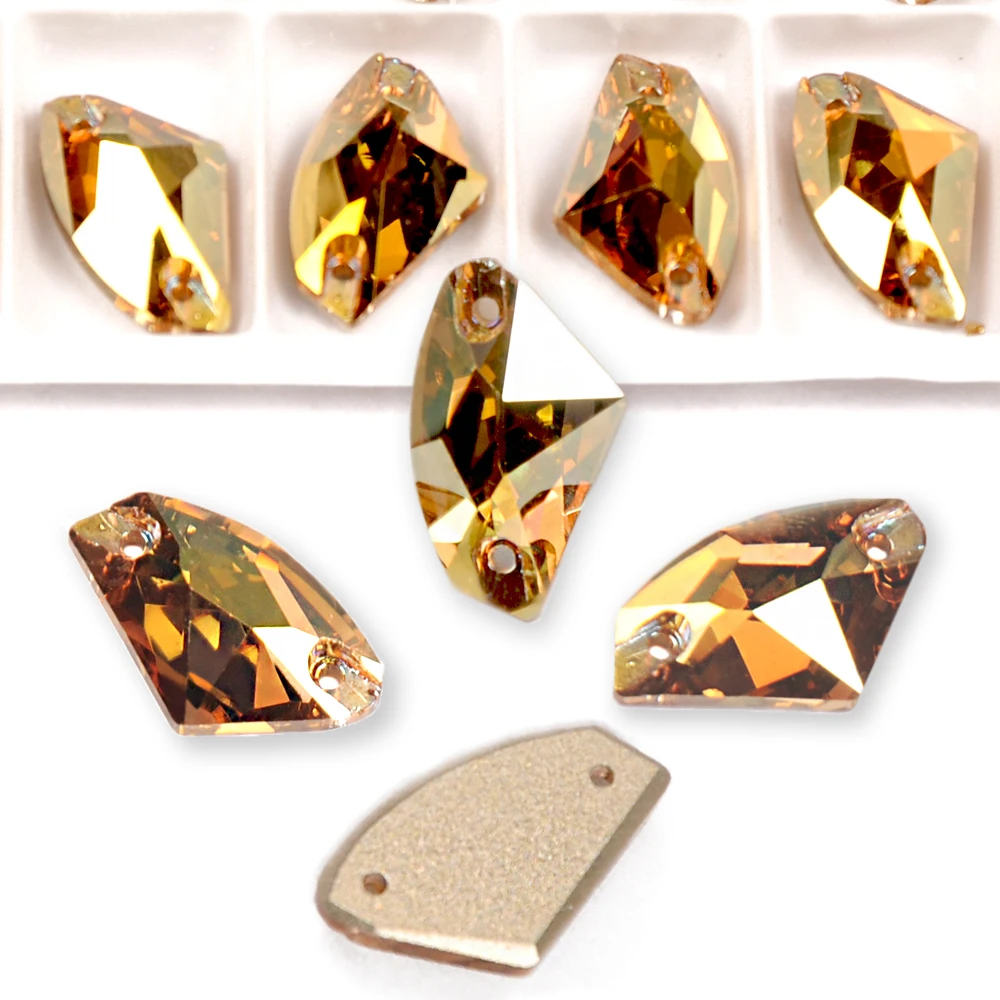 PUBRILEX Value Pack SunShine Aufnähbare Strasssteine Flache Rückseite Abgeschrägte Kristalle für Kleidungsstücke, Schmuck und Kleiderdekorationen – Detail 7