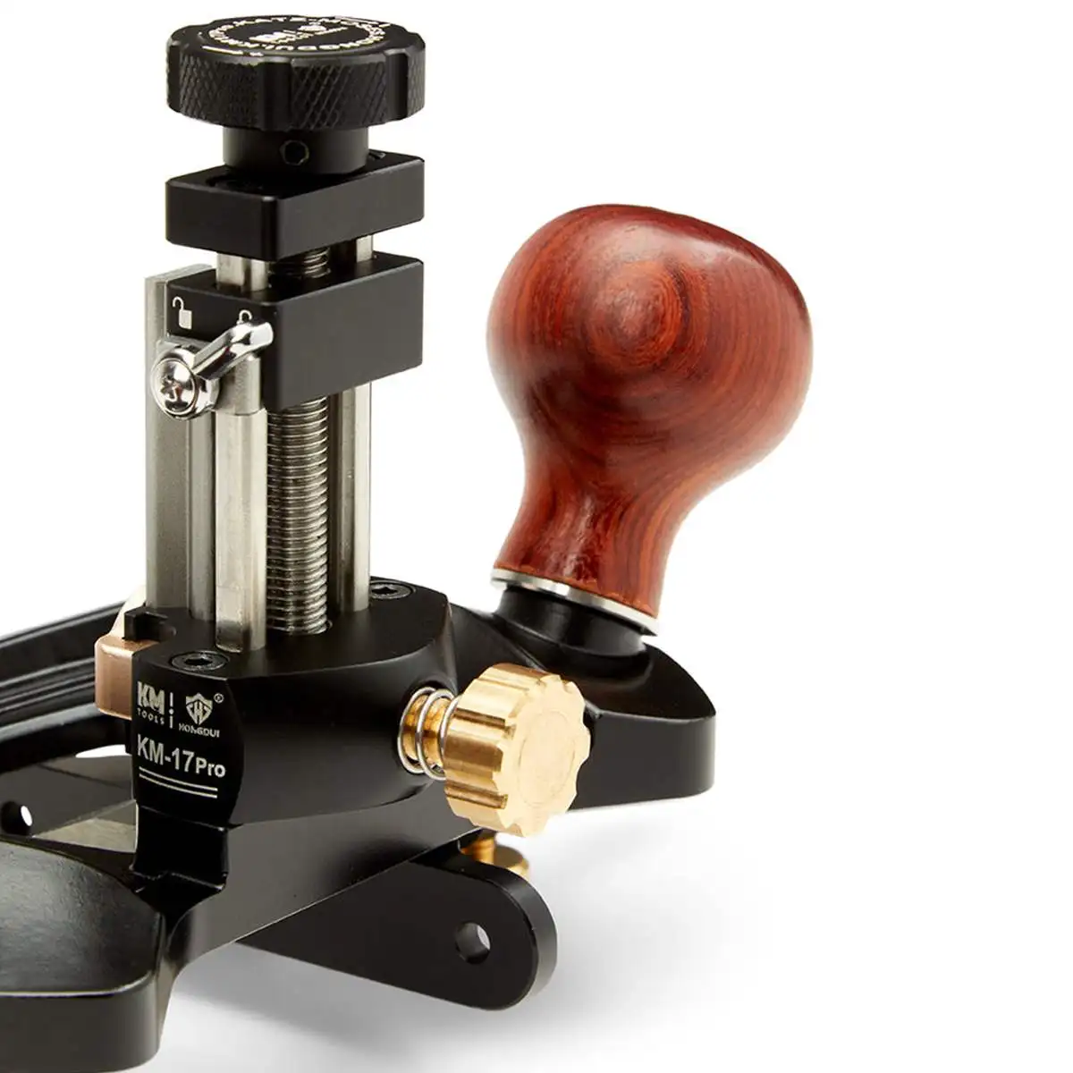 KM-17 Pro Router Plane Die Steel Body Adjustable Fence with CAM Lock Depth Stop Dual Blade 1/2\