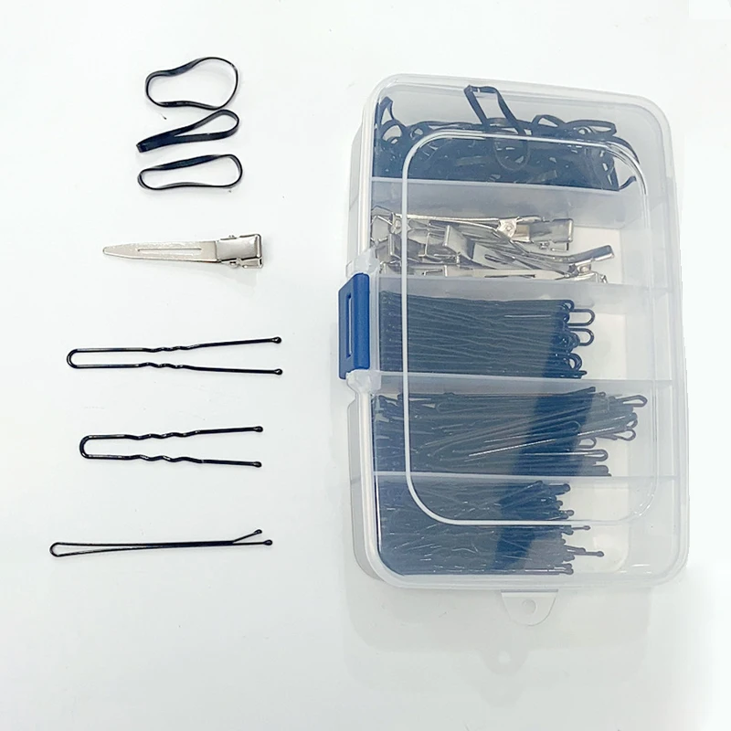Fermagli per capelli in plastica portatili trasparenti a 5/6 griglie Scatola portaoggetti per gioielli Accessori Organizzatore Forniture da viaggio per la casa con antipolvere