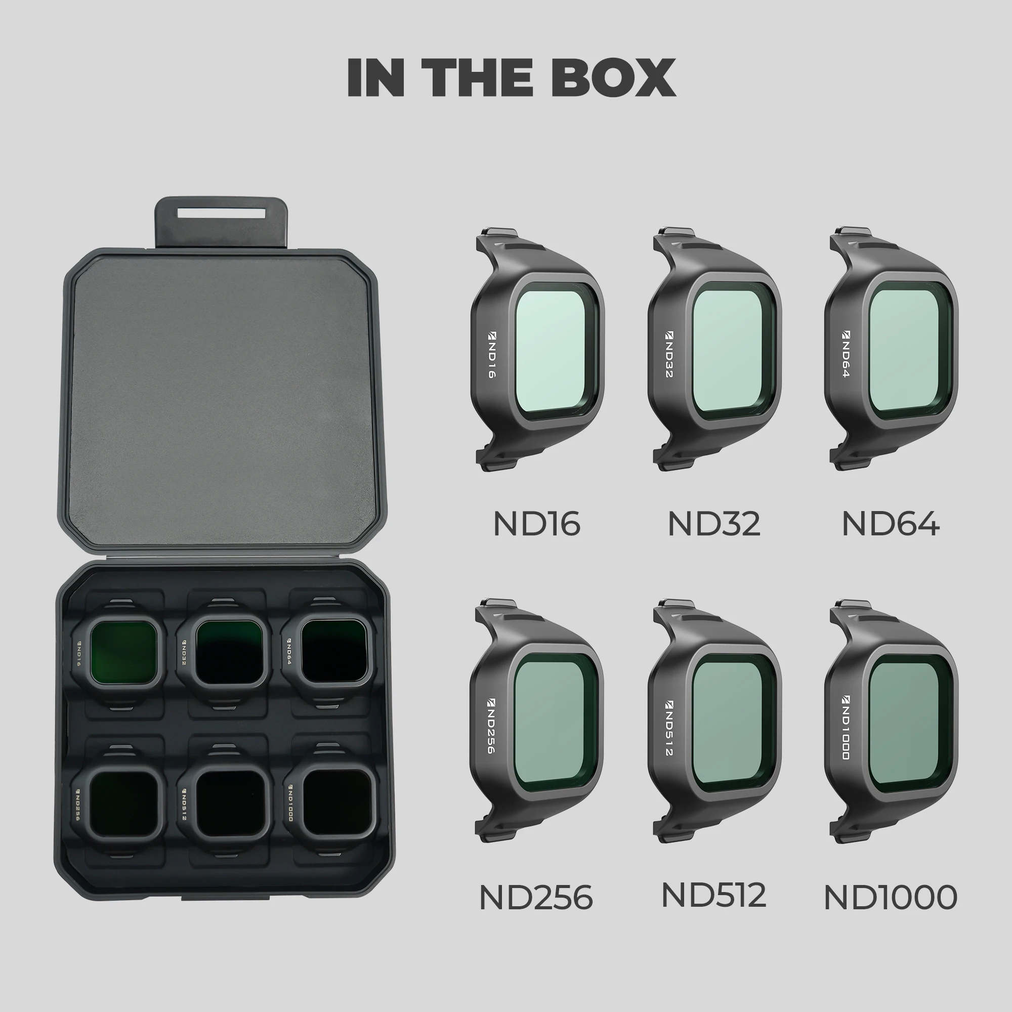 Freewell Drones All Day 6 Pack ND Filters include ND16/32/64/256/512/ND1000 Filter for DJI Mini 5 Pro Drone Camera Accessories