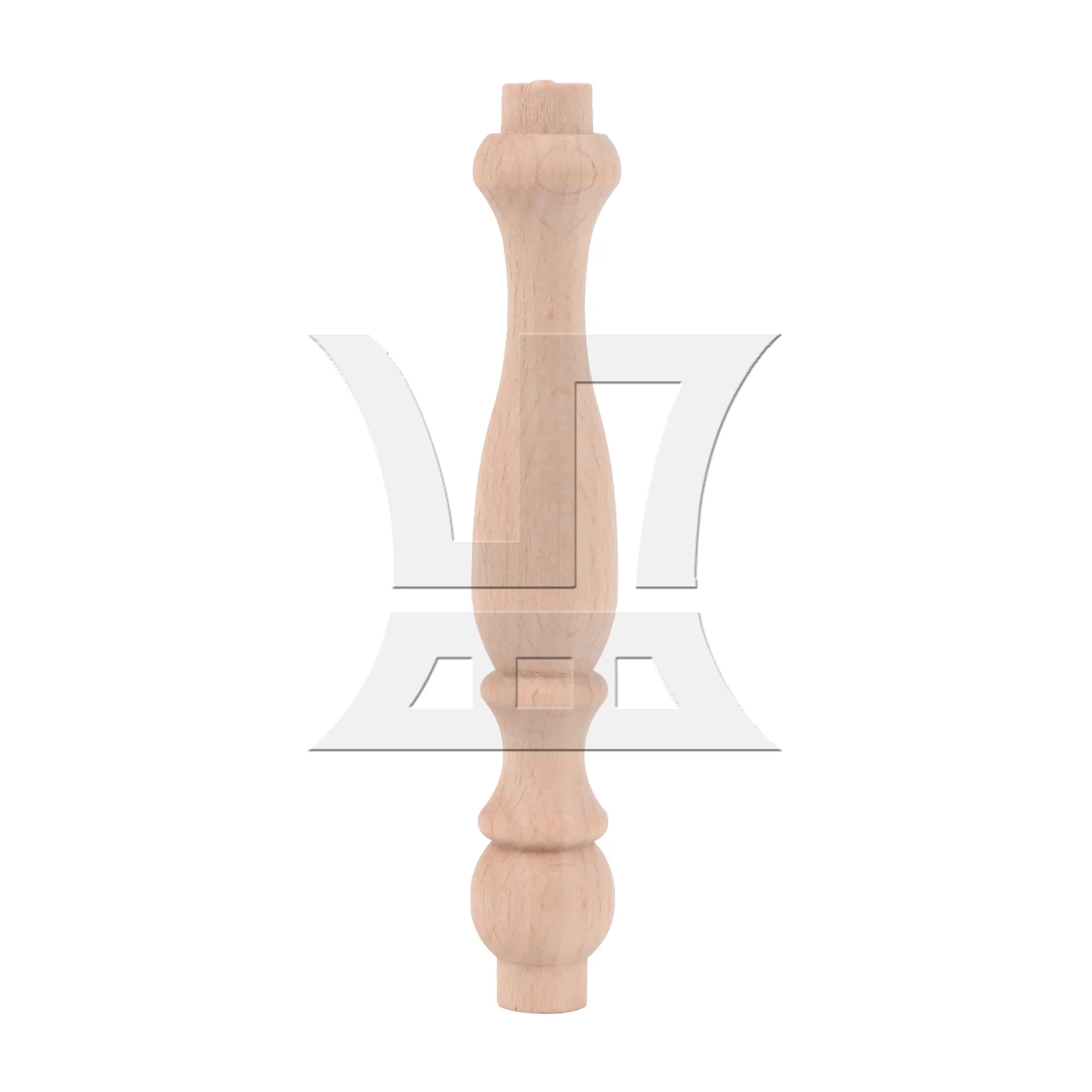 BQLZR Unpainted Wood Spindle Baluster for Home Restaurant Decor 4.41x0.71 Inch