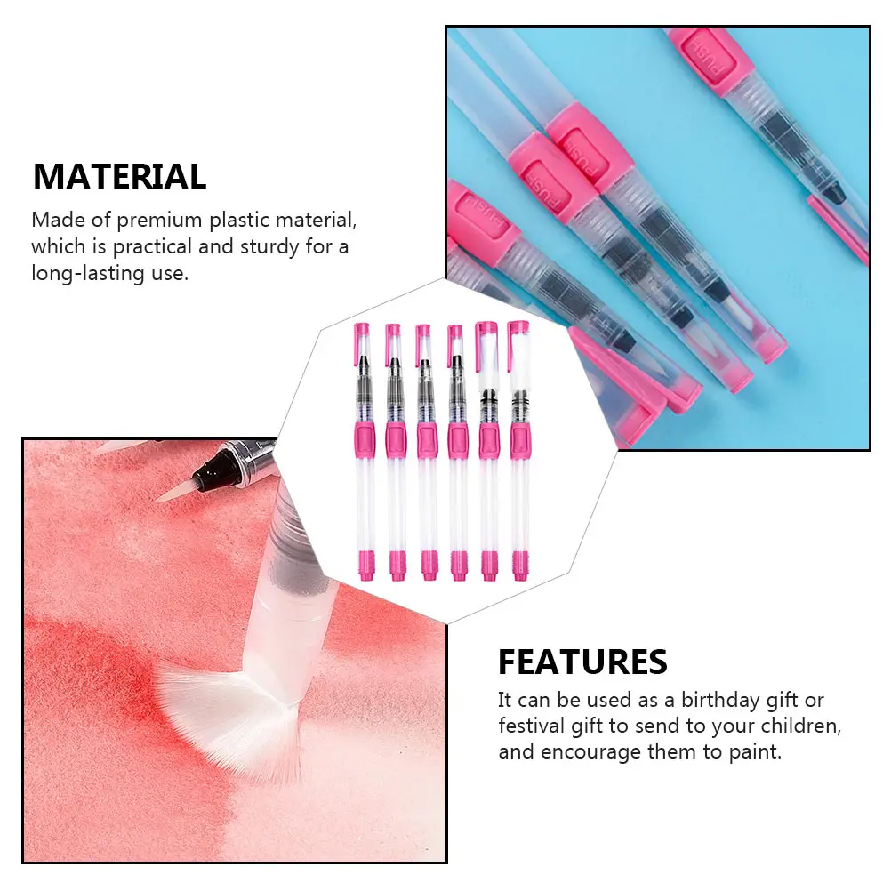 

1Set Watercolor Brush Pens Enlarge Tube Capacity Easy to Clean and Carry for Various Paintings Watercolor Pen Water Painting Pen