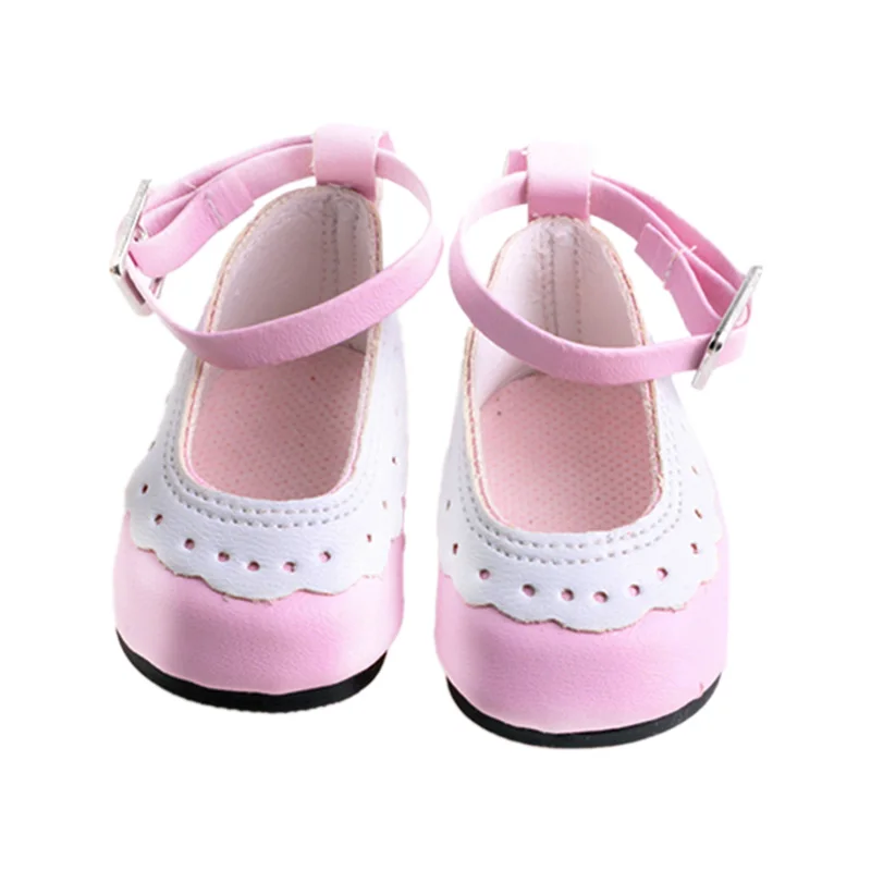 7cm Doll Shoes Kitty Canvas Leather Shoes Sneakers Fit 18 Inch American Doll&43cm Baby New Born Doll Clothes Girl`s Accessories