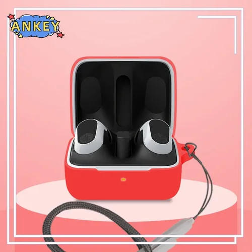 Imagen 2 del producto Funda para Sony INZONE Buds, funda protectora WF-G700N, cordón de nailon anticaída, auriculares inalámbricos Bluetooth de silicona suave, transporte