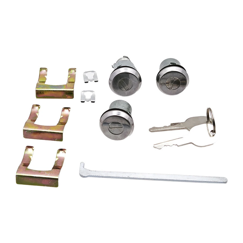 ​Cutlass Lock Set Door Trunk Key Kit Replacement for Chevelle/Malibu/Monte Carlo/Camaro 654394765282 Car Accessories