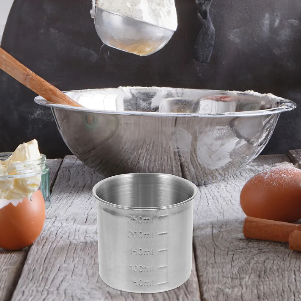 

2 Pcs Stainless Steel Measuring Cup for Rice Kitchen Cups Cooking Utensils Bread Maker Food-friendly Baking Tool