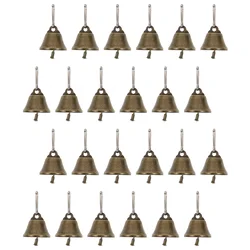 25pcs Vintage Copper Bells Small Horn Bells Charms Farm Sheep Cattle Bells Christmas Tree Hanging Bells Pendant Ornaments