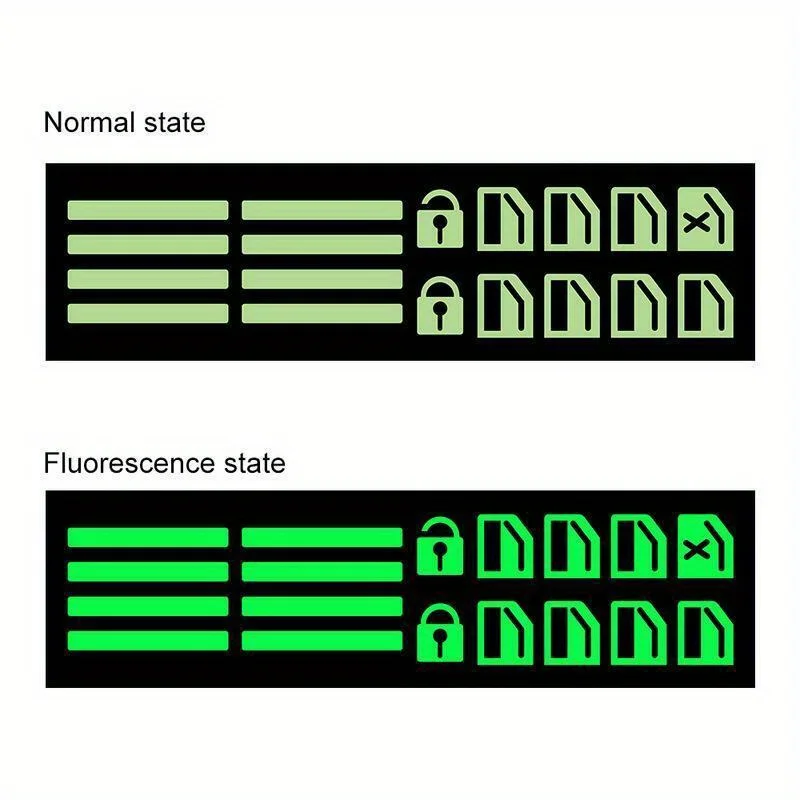 Car Door Interior Panel Window Console Button Switch Decal Luminous Stickers