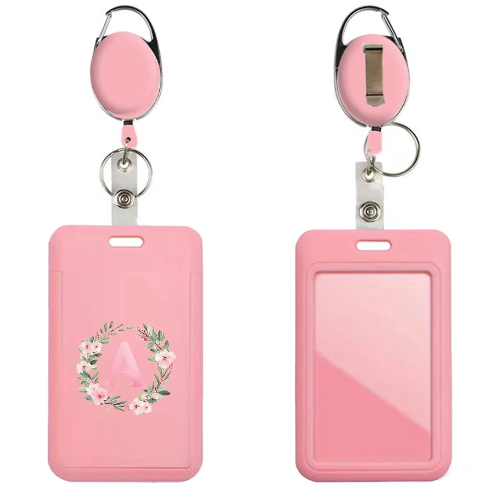 Чехол для карт с брелком, пластиковый пылезащитный набор карт, зажим для бейджа, аксессуары для безопасности, водонепроницаемый венок с буквенным узором