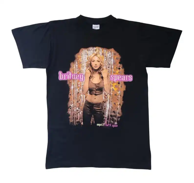 Vídeo vintage de la gira europea de Britney Spears de 2000: ¡Ups! Camiseta vintage I Did It Again, camisetas clásicas de Y2K Diva Queen Pop Concert Tour