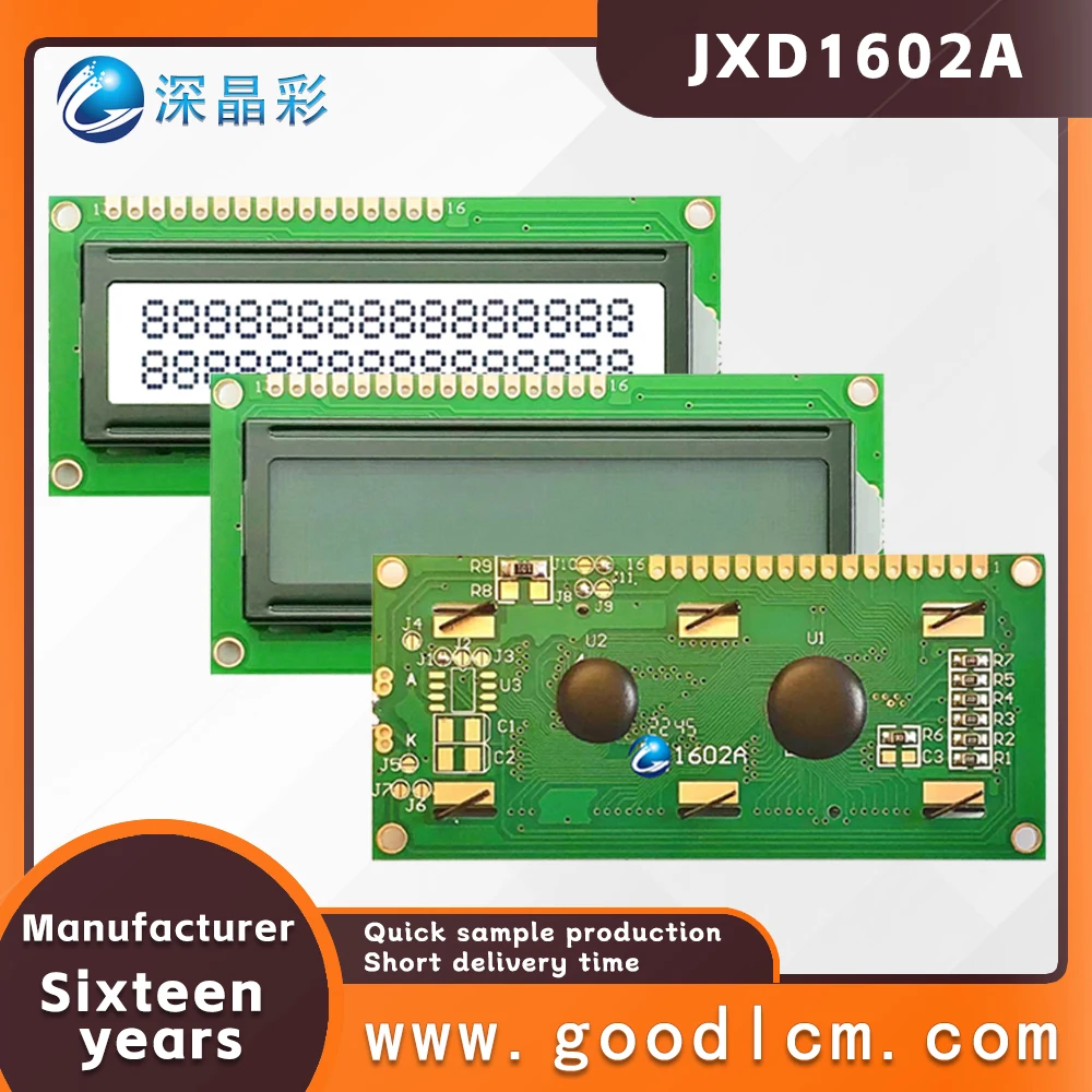 1602A 2x16 lcd display 16x02 i2c LCD module hd44780 drive Multiple mode colors are available 5.0V or 3.3V power FSTN  white