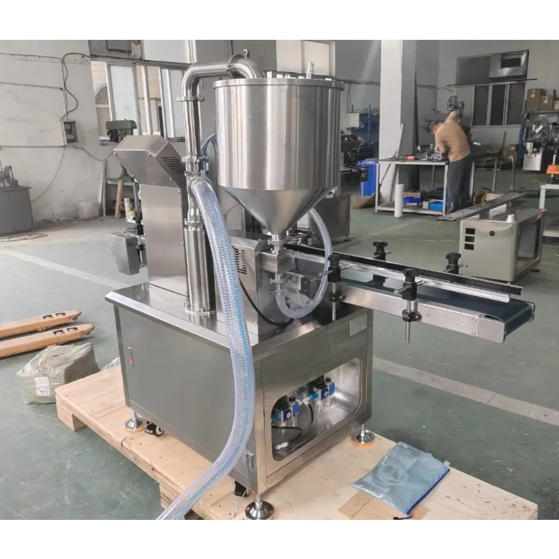 精密 1 つまたは 2 つのノズル液体リップスクラブジャーボロネーゼハニージェル液体自動高速ローターポンプ充填機