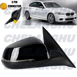 For BMW F10/F18 LCI 520i 528i 535i 550i 2012 2013 2014 2015 2016 Right Side 5 Pins Black Painted Power Fold Mirror Assembly