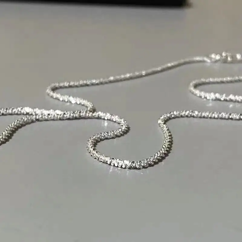 Real 925 Sterling Silver Chain Temperament Sweet Choker Short Necklace for Women Valentine\'s Day Gift Wedding Fine Jewelry